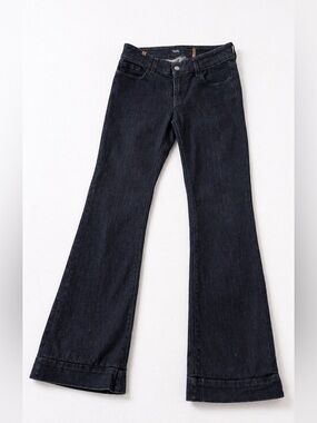 Notify Azalee Jeans Womens 28 Dark Wash Flare Italy Stretch Denim Altered Hem